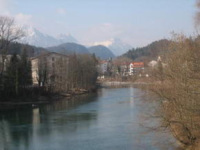 Blick von der Lechbr�cke in F�ssen