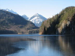 Alpenpanorama am Alpsee bei Hohenschwangau