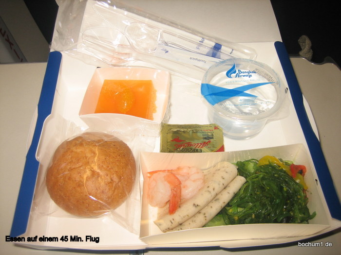 ...Essen auf einem 40 Min. Flug