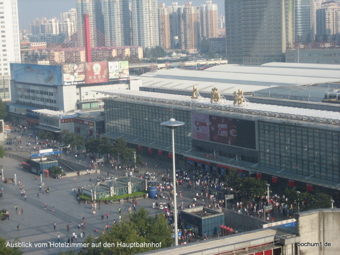 Blick aus unserem Hotelzimmer auf den Hauptbahnhof