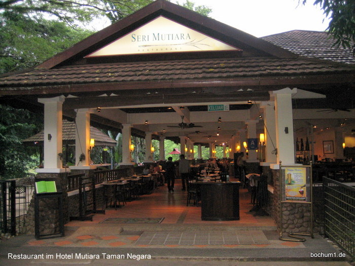 Abendessen im Resort-Restaurant