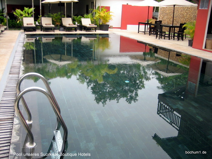 Poolbereich unseres Hotels