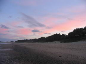 Sonnenuntergang am Strand von Coffs Harbour