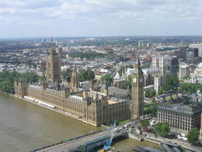 House of Parliament vom London Eye fotografiert