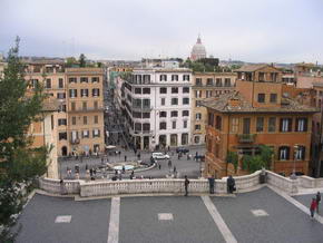 Spanische Treppe mit Blick von oben