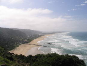 Blick vom Dolphin Point auf Strand Wilderness