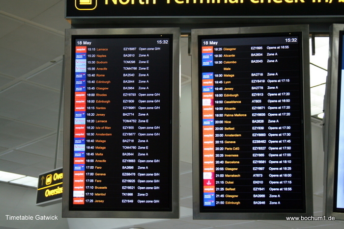 Viel Betrieb in Gatwick