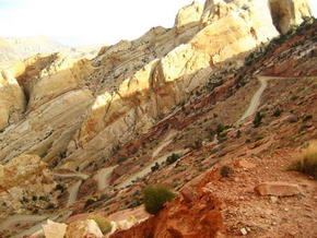 Top of the Switchbacks, die Serpentinen des Burr Trail