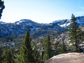 Ausblick von der Wanderung zum Gilmore Lake