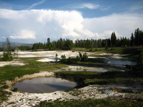 West Thums Geysir Basin im Yellowstone