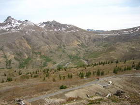 Blick von Johnson Ridge in die Desaster Zone